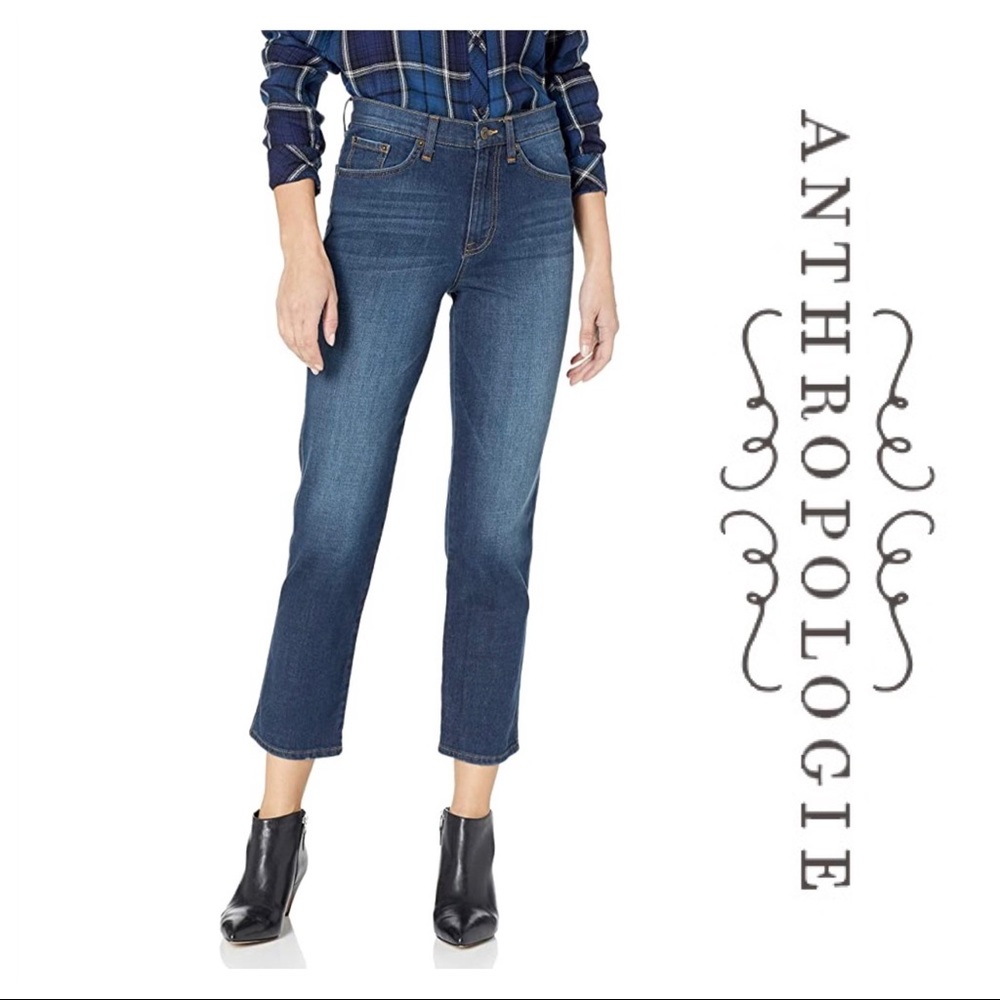 Ella Moss Anthropologie High Waist Straight Blue Jeans